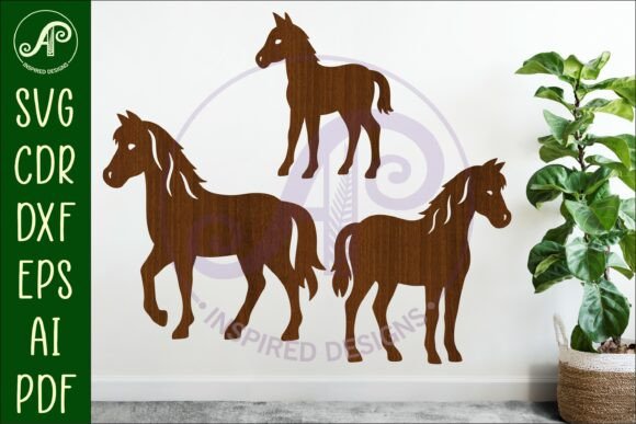 Download Horse Silhouette Laser Cut Outs SVG File - Svg file Collection