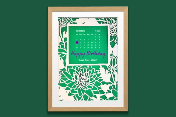 Download November Birth Flower Papercut Template - Premium Resources