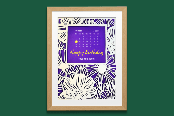 Download October Birth Flower Papercut Template - Premium Resources