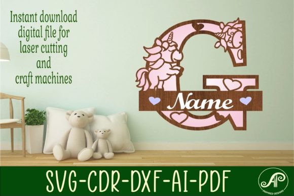 Download Unicorn Monogram Letter G SVG Cut File - Unicorn monogram letter Collection