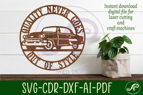 Download Classic Car Wall Sign, SVG File. Vector - Svg file Collection