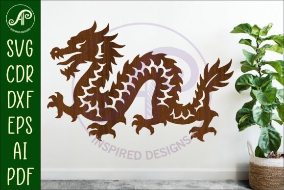 Download Chinese Dragon Wall Art Sign, SVG File 2 - Svg file Collection