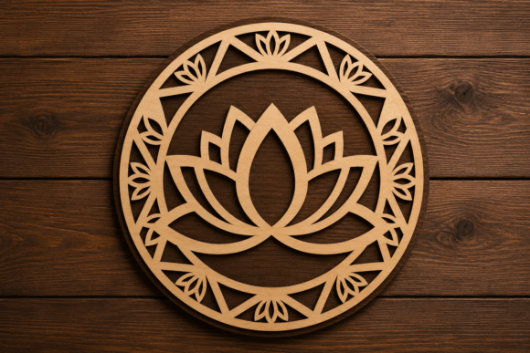 Download Lotus Mandala Circle Laser Cut SVG File - Svg file Collection