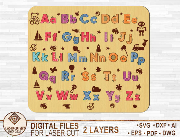 Download Alphabet Puzzle Laser Cut File - Alphabet puzzle Collection