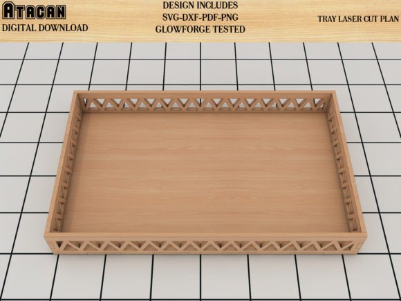 Download Rectangular Serving Tray Laser SVG File - Svg file Collection