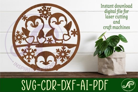 Download Penguins Wall Art Sign, SVG File. Vector - Svg file Collection