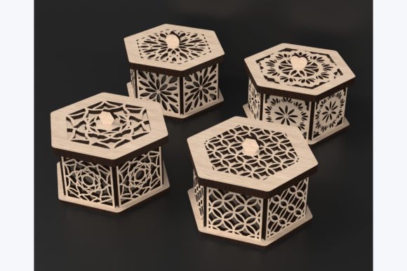 Download Laser Cut Hexagon Jewellery Box Svg File - Svg file Collection