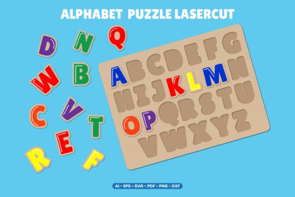 Download Alphabet Puzzle Lasercut - Kids Puzzle - Alphabet puzzle Collection