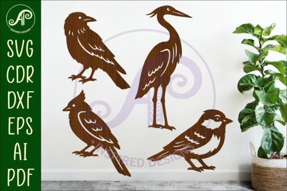 Download Birds Silhouette Laser Cut Outs SVG File - Svg file Collection