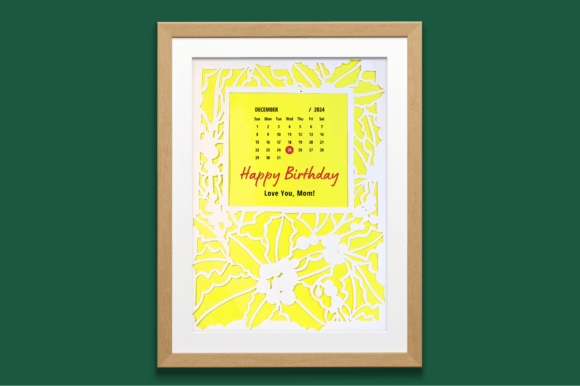 Download December Birth Flower Papercut Template - Premium Resources