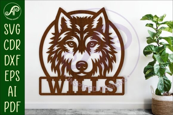 Download Wolf Face Name Wall Art Sign, SVG File - Svg file Collection