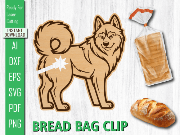 Download Wolf Laser Cut Bread Clip SVG File - Svg file Collection