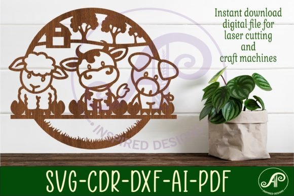 Download Farm Animal Wall Art Sign, SVG File. - Svg file Collection