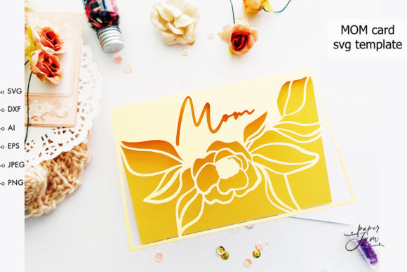 Download Mother's Day Card Svg Papercut Template - Papercut template Collection