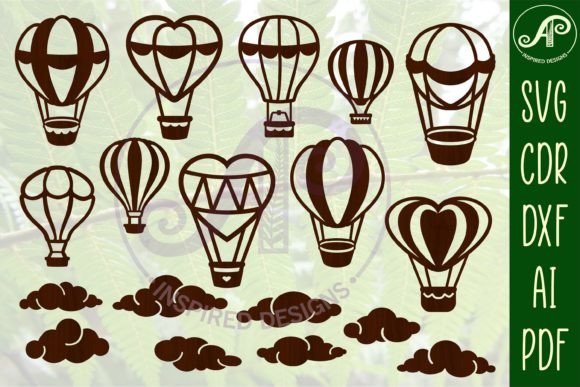 Download Hot Air Balloon Cut Outs SVG File Bundle - Svg file Collection